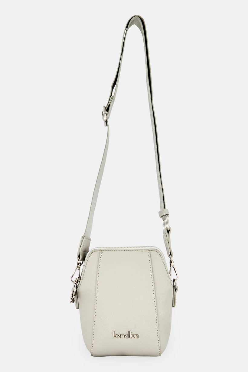 Women Brand Logo Cross Body Bag, Grey