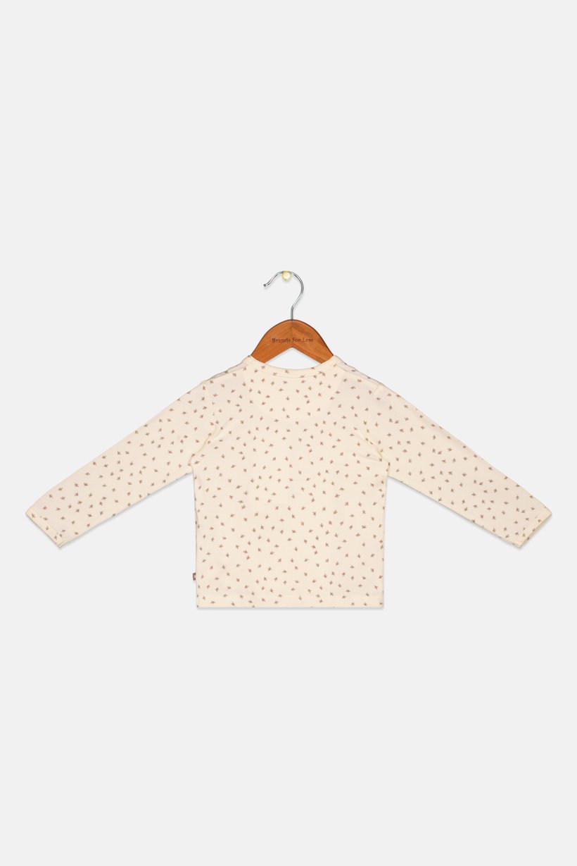 Kids Girl Allover Print Long Sleeve Top, Multicolor