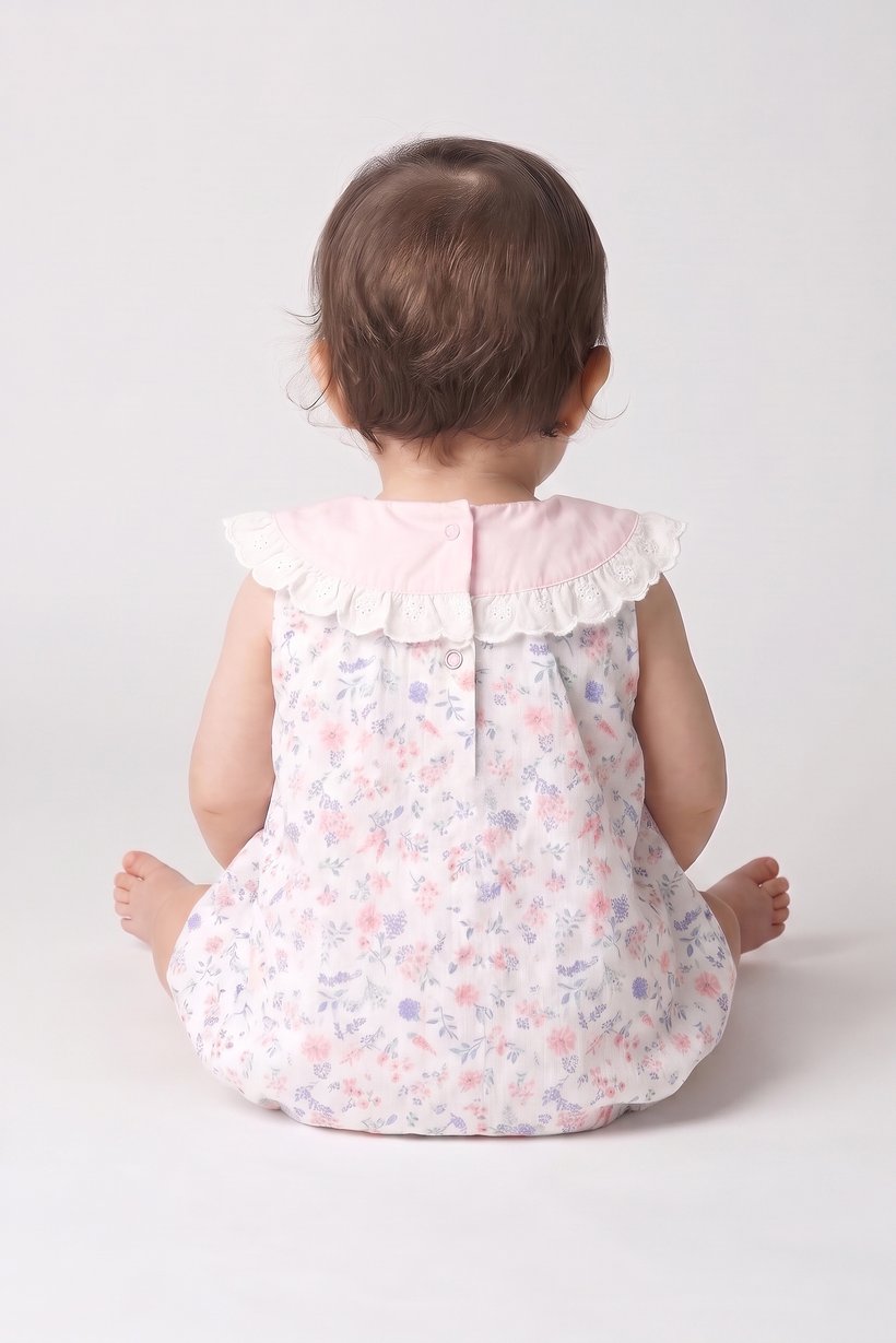 Toddlers Girl Floral Print Bodysuit, Multicolor