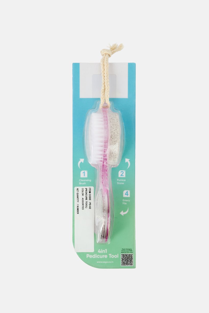 4 in 1 Foot Pedicure Brush Pumice Stone, Purple