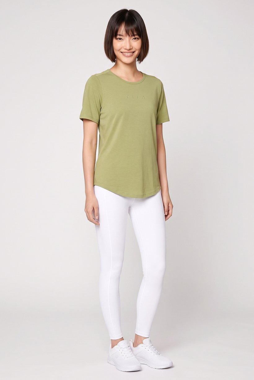 Women Comfort Fit Short Sleeve Outdoor T-Shirt, Sage Green