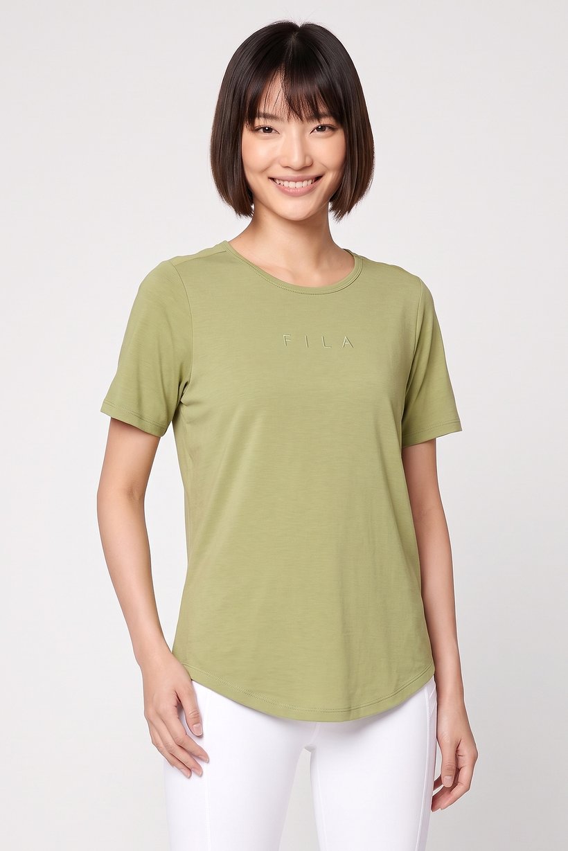 Women Comfort Fit Short Sleeve Outdoor T-Shirt, Sage Green