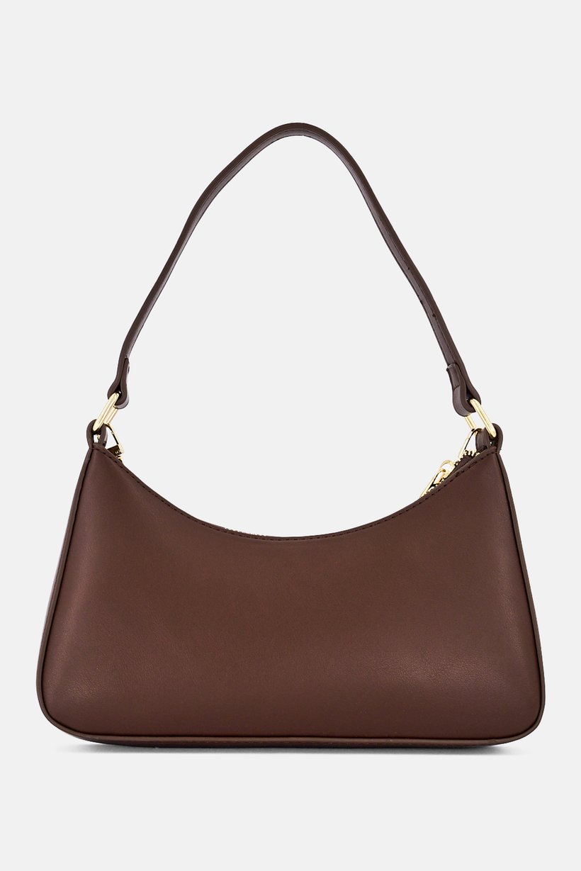 Women Brand Logo Shoulder Bag, Brown