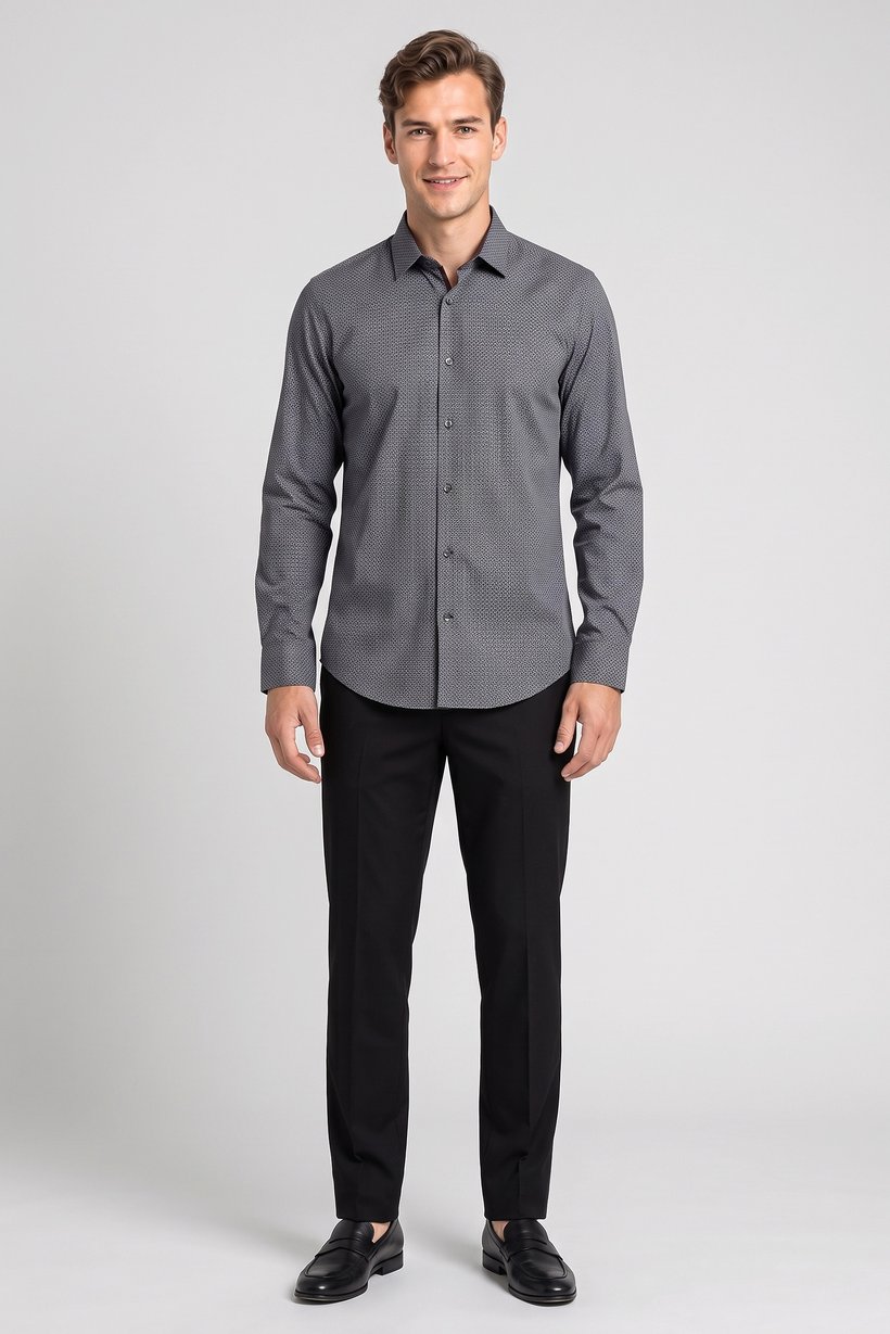 Men Regular Fit Allover Print Long Sleeve Casual Shirt, Multicolor