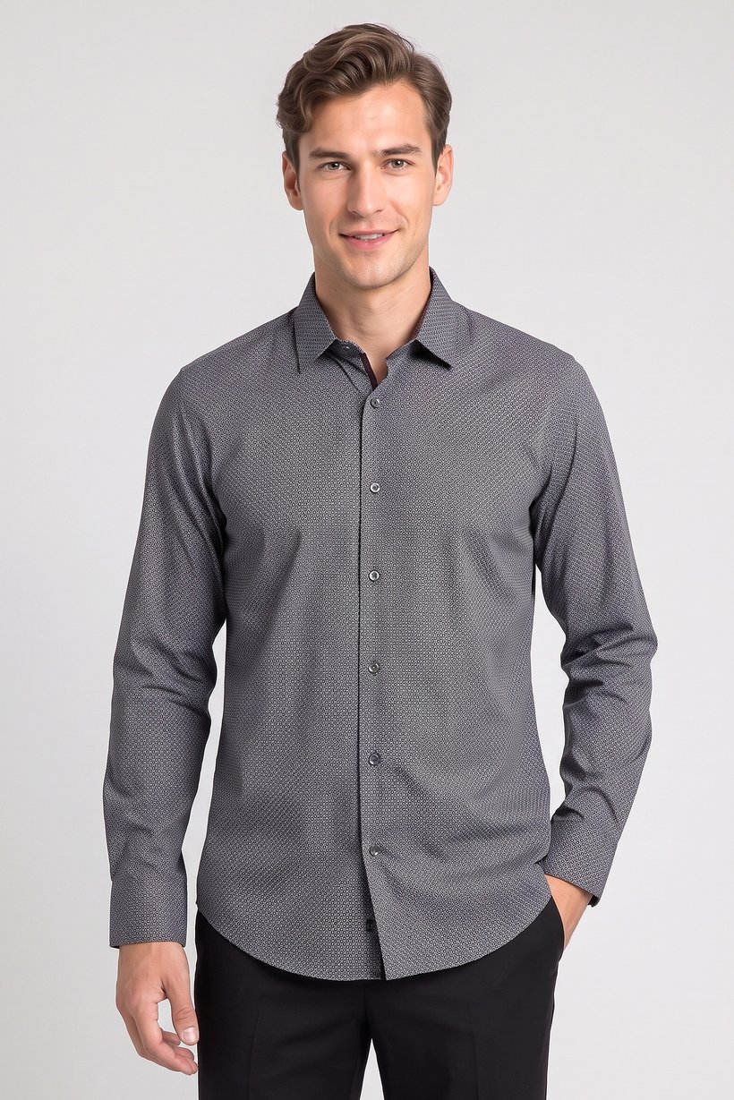 Men Regular Fit Allover Print Long Sleeve Casual Shirt, Multicolor