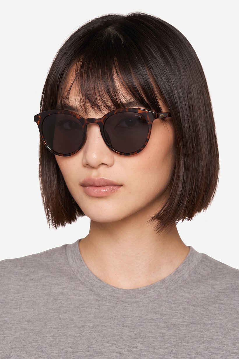 Women B2220-B Round Sunglasses, Havana
