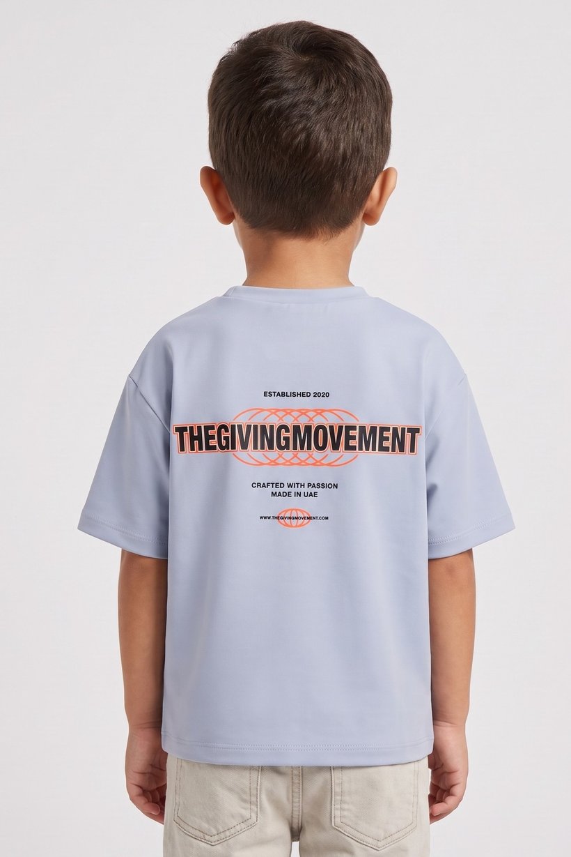 Toddlers Boy Crew Neck Short Sleeve Brand Logo T-Shirt, Light Blue