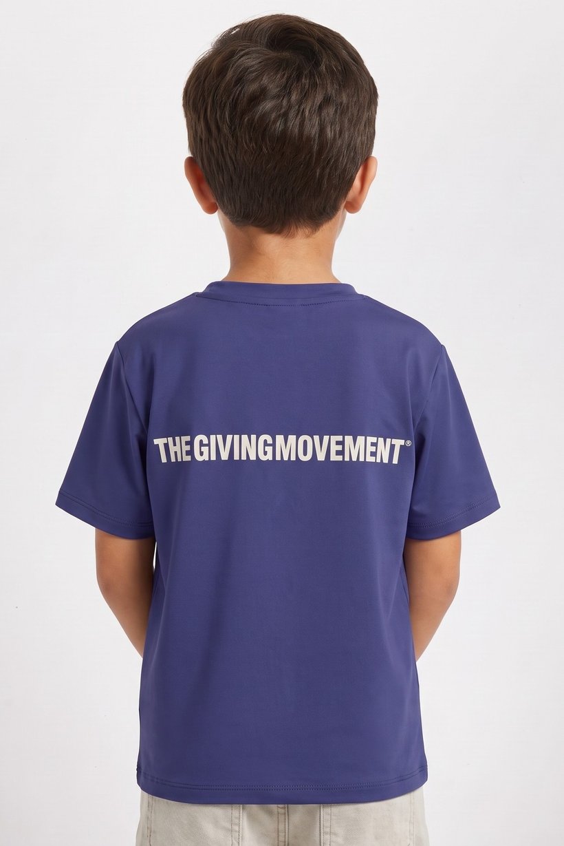 Kids Boy Crew Neck Short Sleeve Brand Logo T-shirt, Purple
