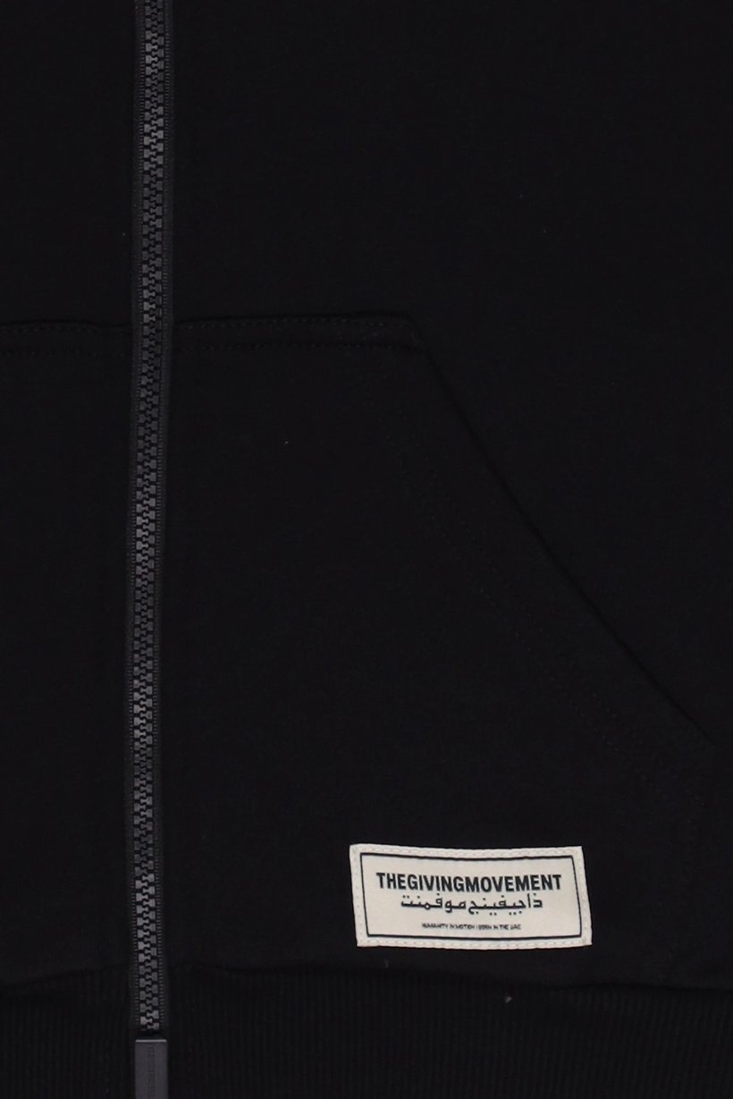 Kids Boy Oversized Brand Logo Long Sleeve Hoodie, Black