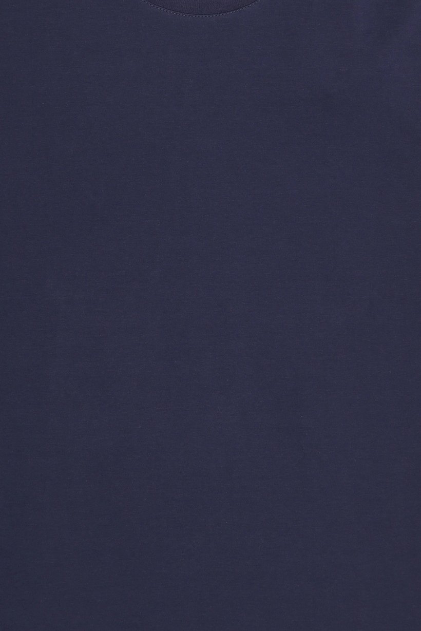 Men Crew Neck Short Sleeve Plain T-shirt, Navy Blue