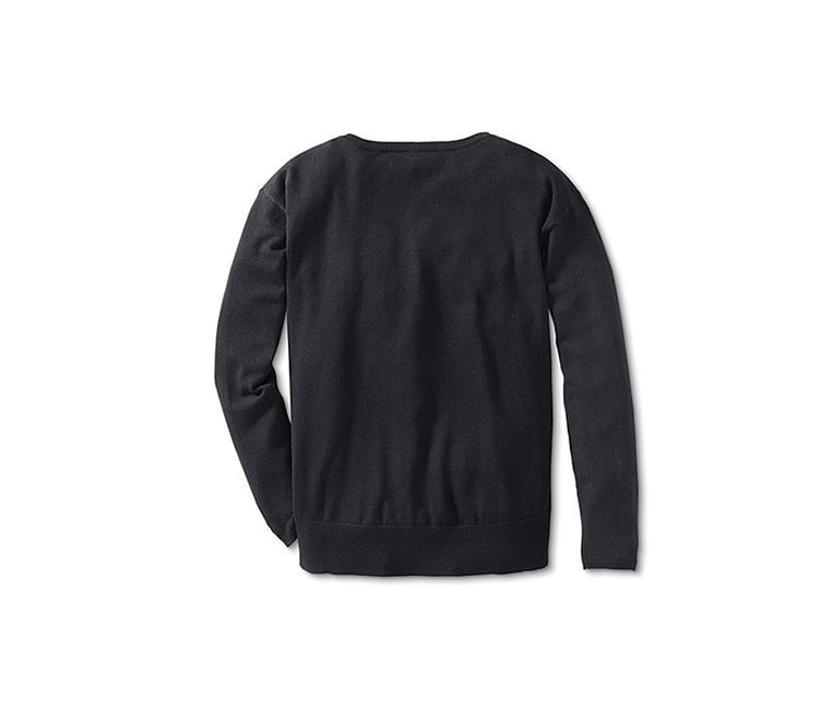 Women Round Neck Long Sleeve Stripe Pullover , Multicolor